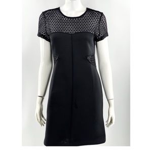 2/$30 Allen B Scuba cut out dress lbd mini black dress L